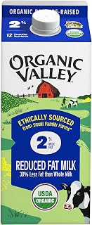 Organic Valley Organic 2% Milk Half Gallon 64 oz - USDA Certified, Non-GMO, Family Farm Fresh