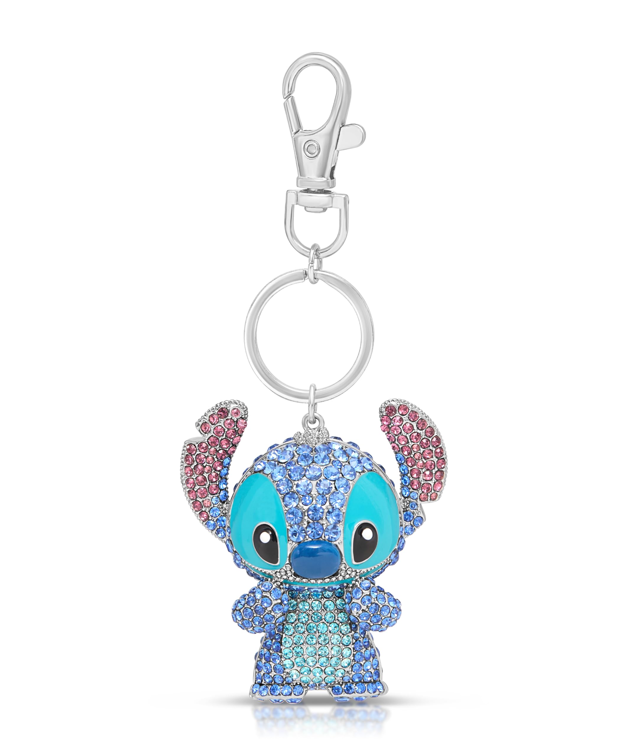 SALLY ROSE Stitch Keychain Official License, Multicolored Pave Crystal Stitch Bag Charm Key Chain, Mother's Day Gifts