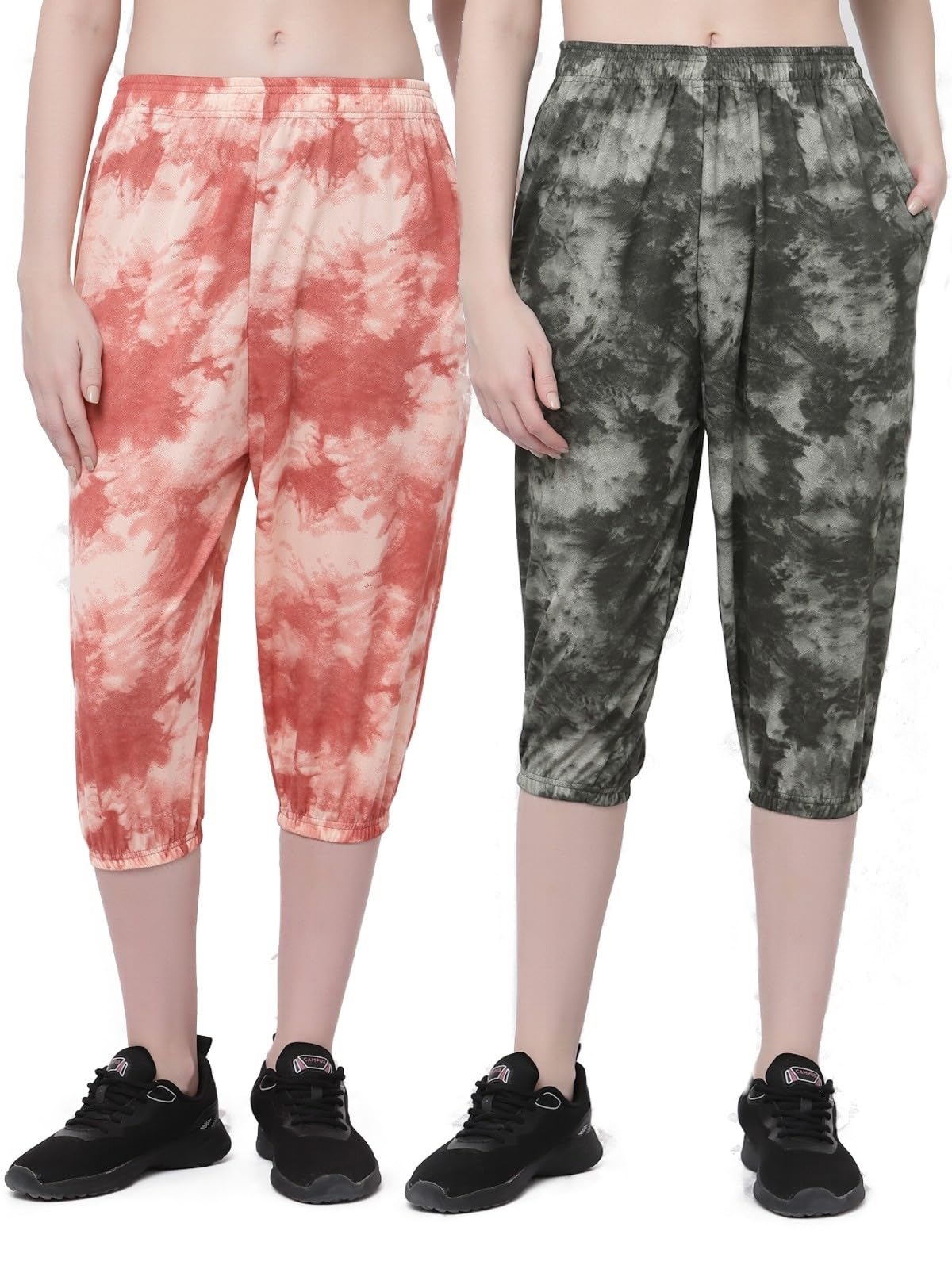 Women's Printed Capri’s, Night Pyjamas, Night Dress, Lounge Wear, 3/4 Pyjama– Capri Combo Pack of 2-image-6