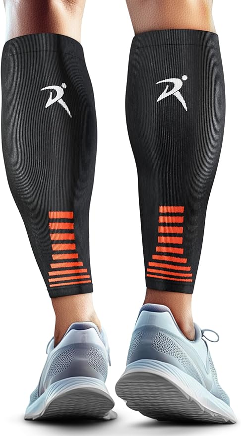 Rymora Calf Compression Sleeves Men Women - Leg Compression Sleeve Footless Socks - Shin Splint Relief Fitness Running