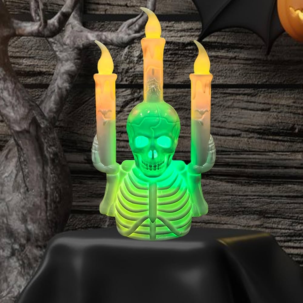 Amazon.co.jp: ハロウィンスカルキャンドルホルダー | スケルトン燭台 Amazon.co.jp: ハロウィンスカルキャンドルホルダー | スケルトン燭台