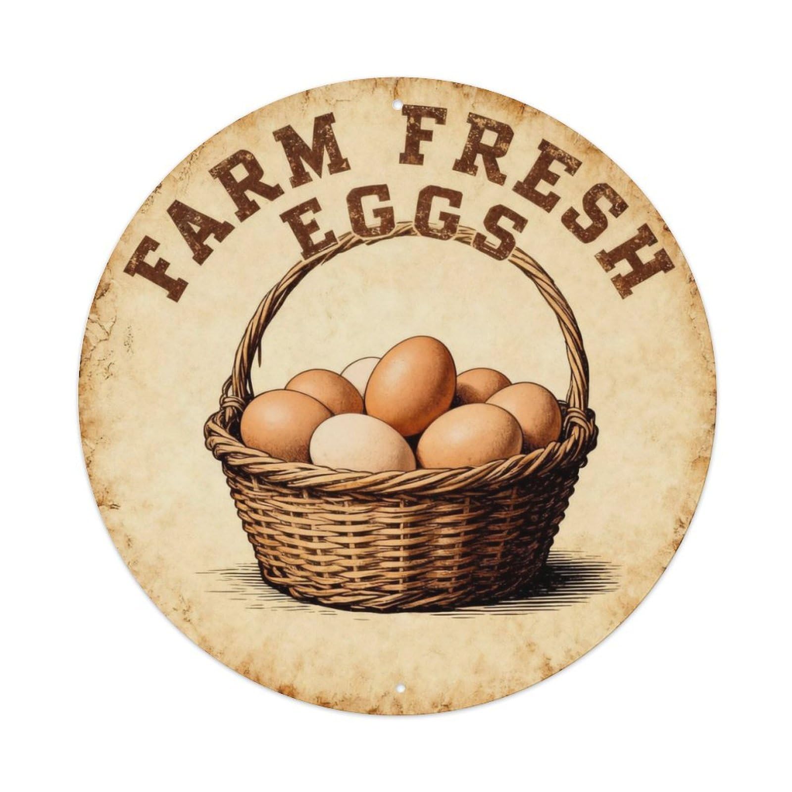 Farm Fresh Eggs Metal Tin Sign Plaque