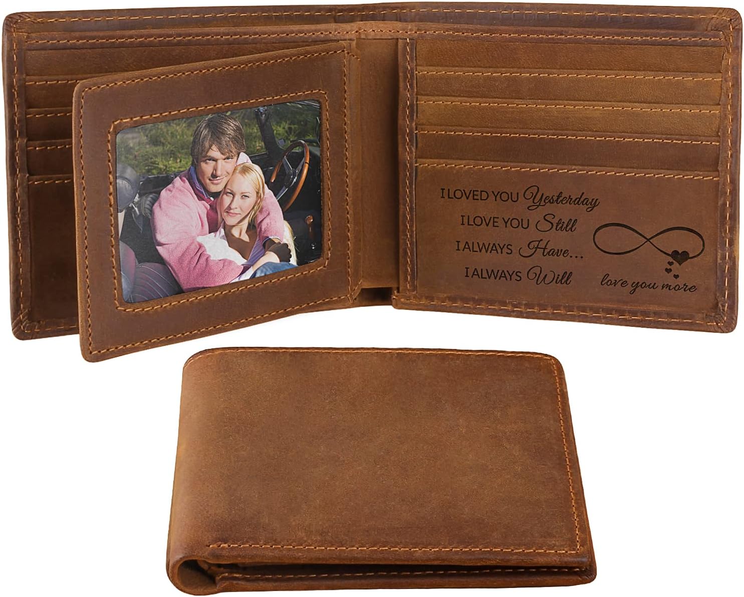 Engraved Personalized Wallet For Husband,Customized Gifts for Husband