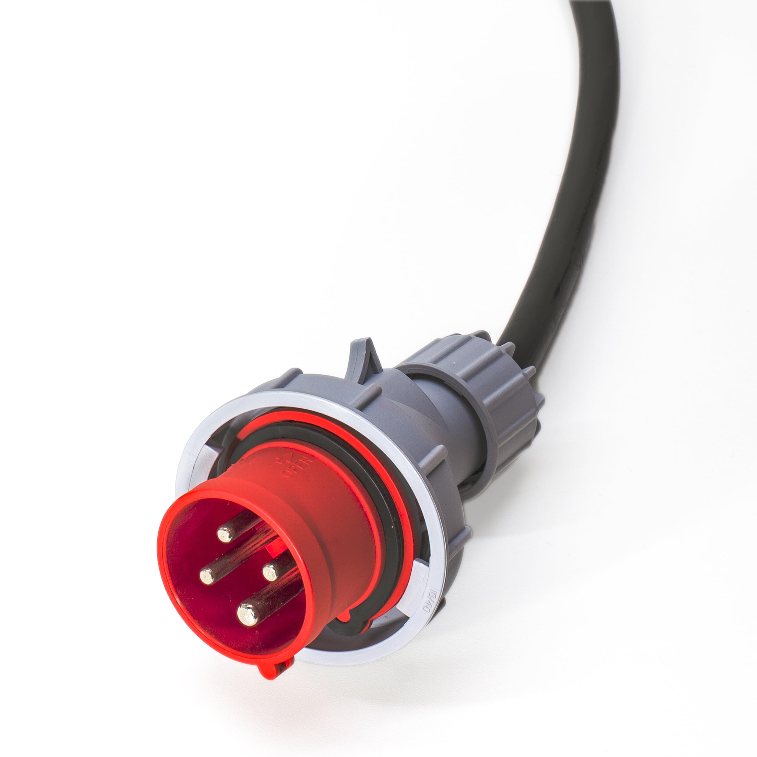 Prolunga Elettrica Trifase Industriale Professionale 20 Metri - Spina e Presa CEE trifase 4 Poli 16A, Cavo 4G2.5 - Protezione IP67 - Cavo con Rivestimento in Neoprene Antirottura h07rn-f