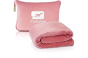 Travel Blanket for Airplane - Compact 2 in 1 Comfort