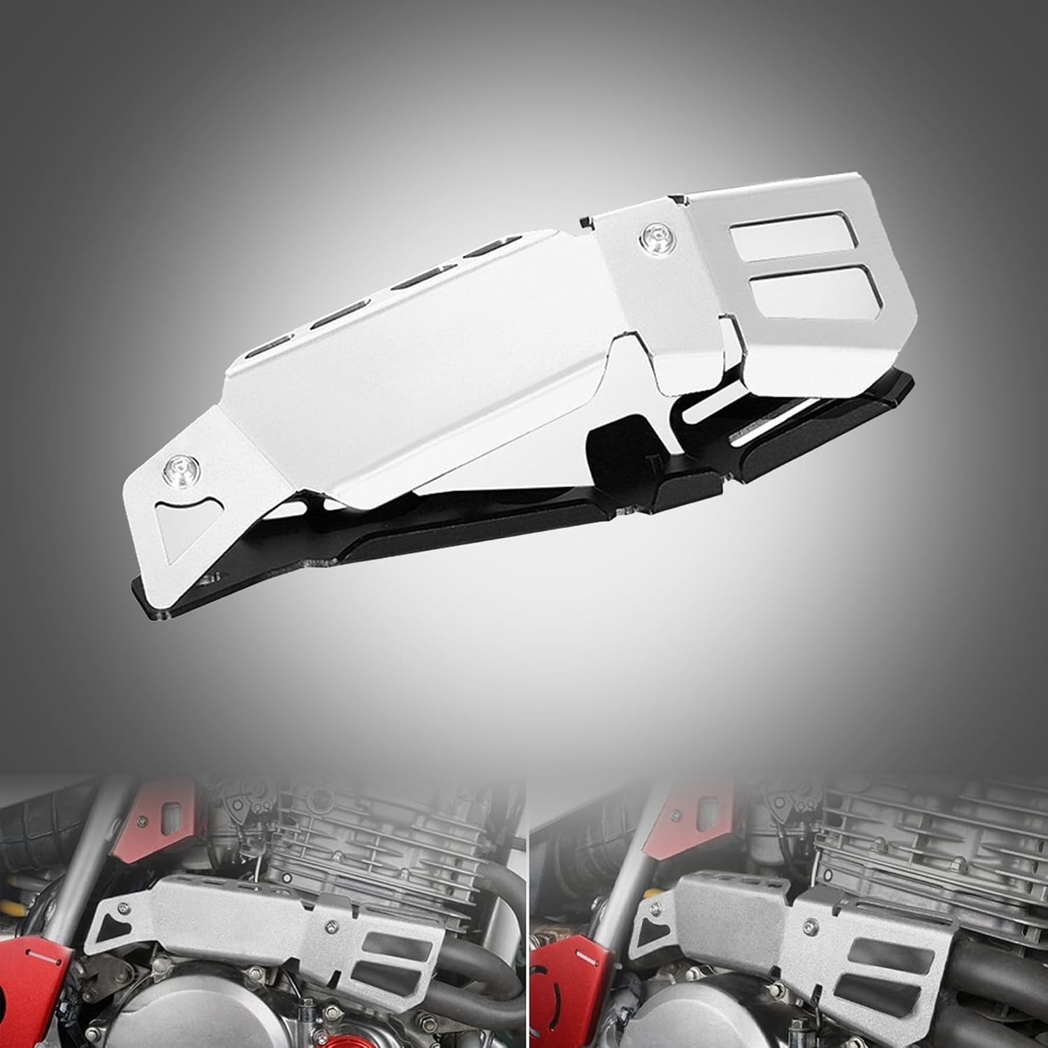 XR650L Silencer Header Pipe Guard Protective Compatible with XR 650L 1993-2025 Motorcycle Exhaust Muffler Pipe Heat Shield Cover (Silver)