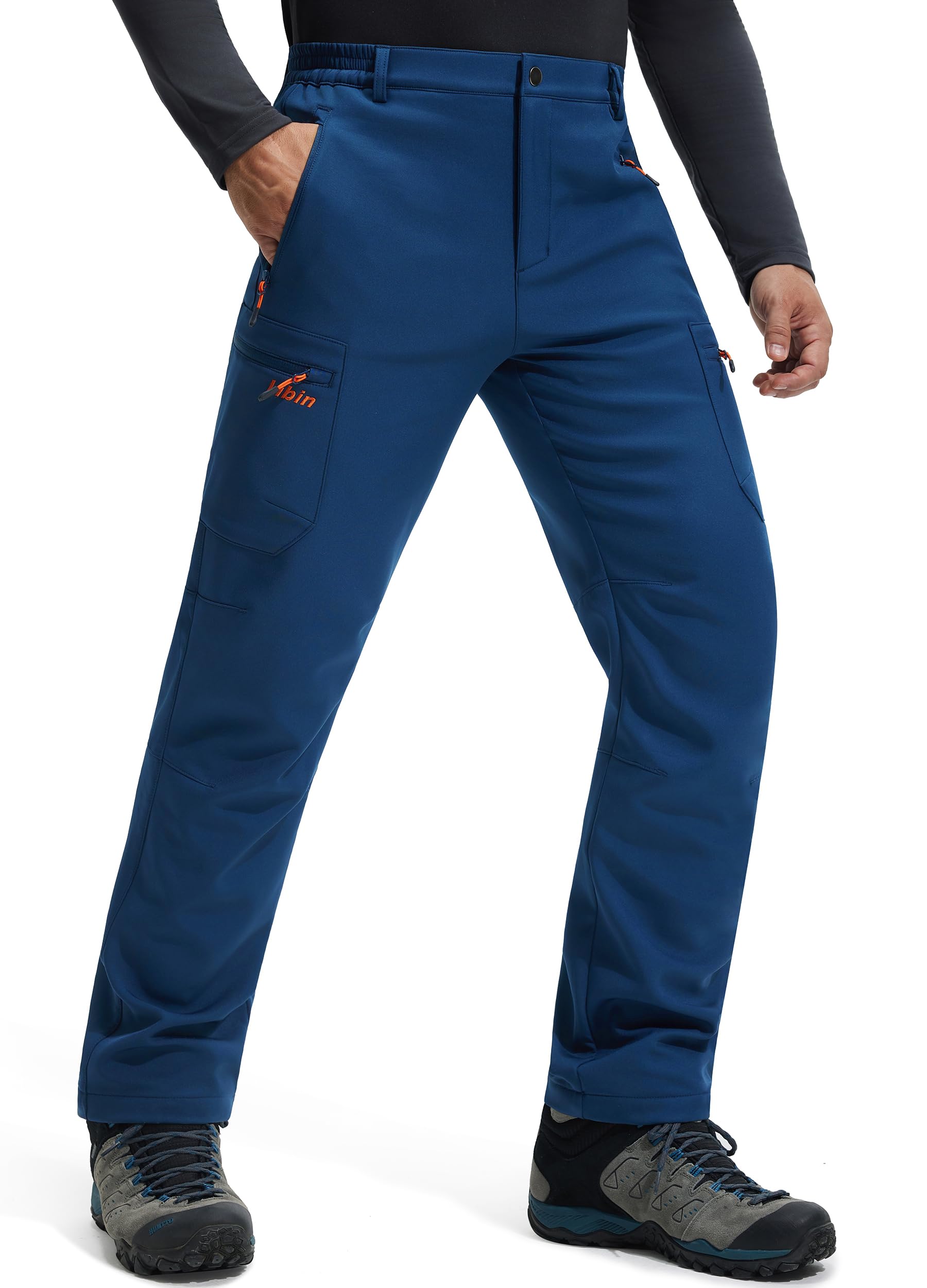Libin Thermohose Herren Skihose Wanderhose Softshellhose | Winter Warm Fahrradhose Outdoorhose Winterhose Wasserdicht Schneehose Regenhose Trekkinghose Arbeitshose