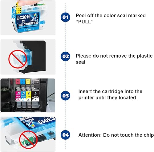 Miniatura 5 de DOUBLE D LC3019 XXL Reemplazo compatible para cartuchos de tinta Brother LC3019 LC3019XXL de gran rendimiento para Brother MFC-J6930DW MFC-J6530DW