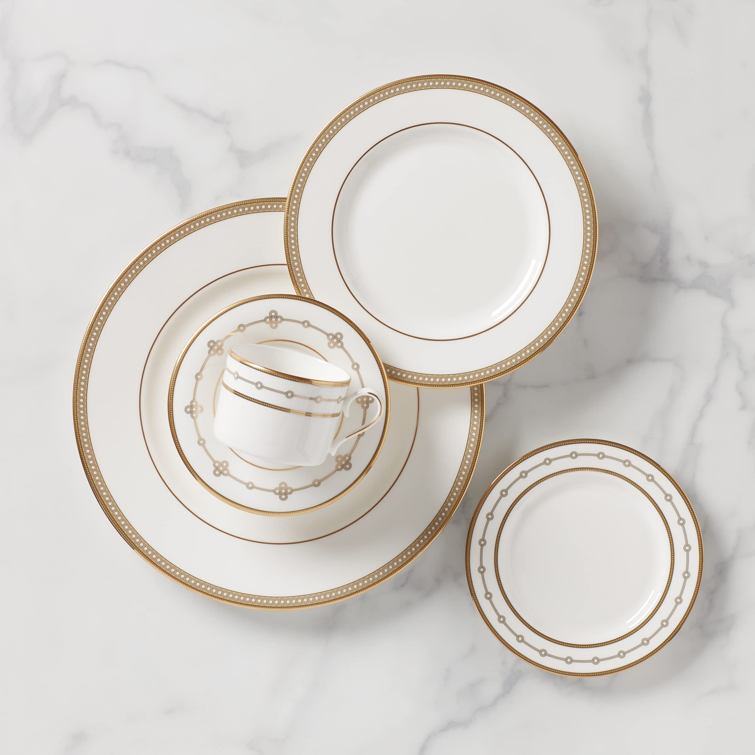 Lenox Jeweled Jardin 5-Piece Place Setting, 4.30 LB, WHITE