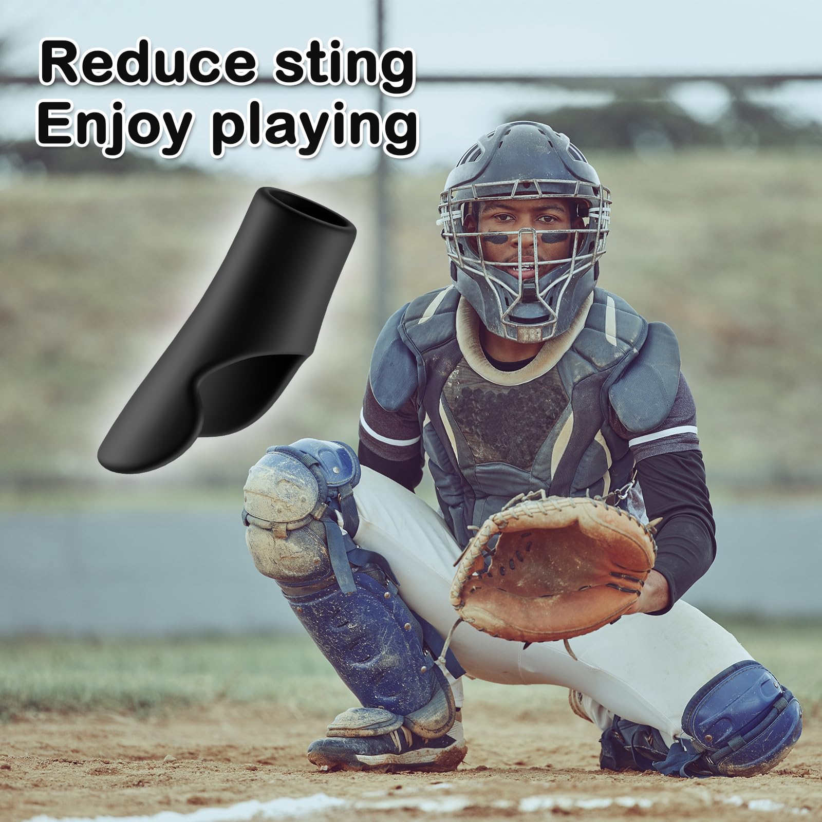 MIPREZT Catcher's Thumb Shield Baseball Thumb Guard for Baseball & Softball Catchers Thumb Protector for Baseball Catcher Gear Training Aid Catcher Accessories Reduce Sting