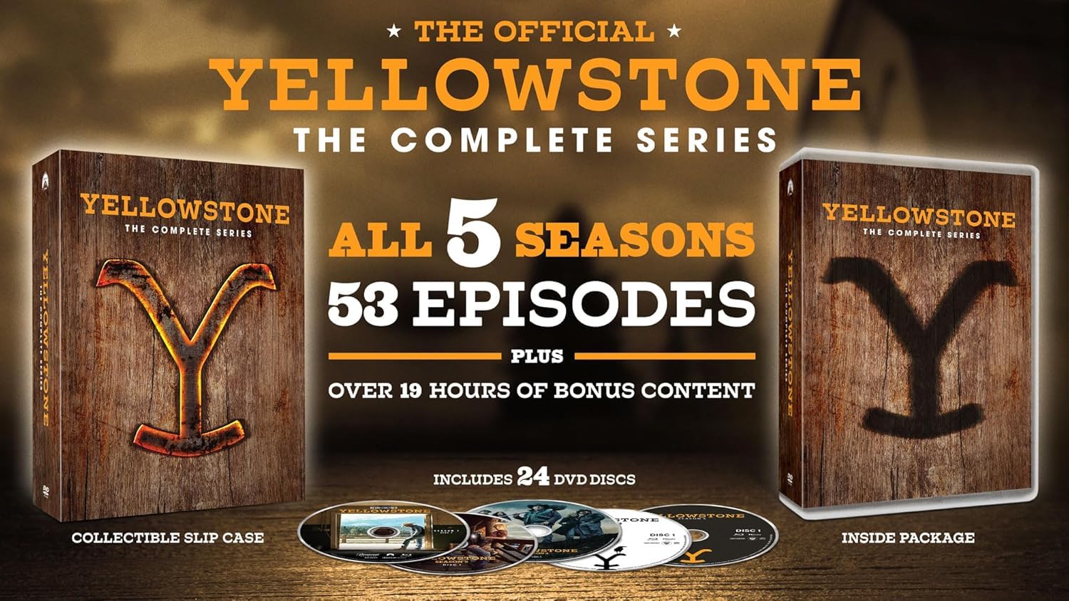 Yellowstone (2018–2024) : The complete Series (53 Episodes / 5 Seasons) - [DVD]