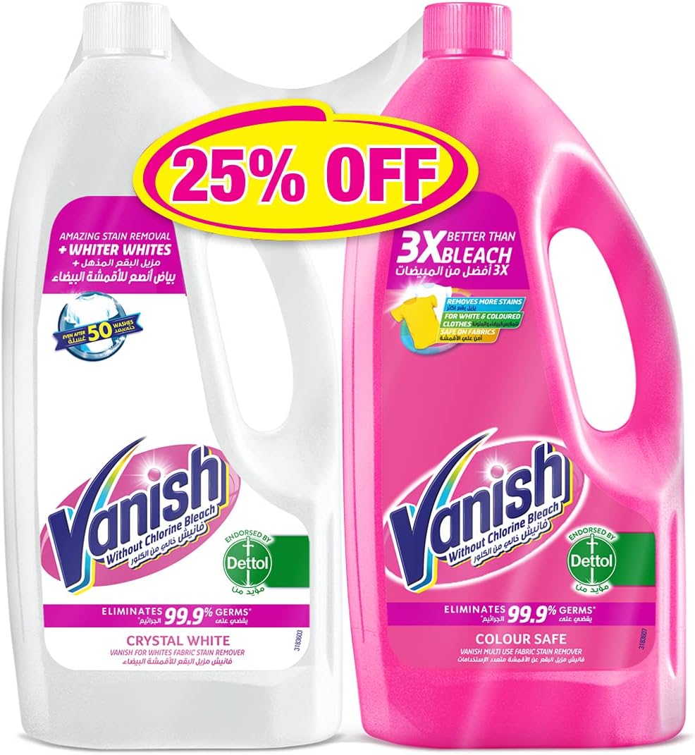 Vanish Laundry Stain Remover Liquid for White Colored Clothes, 1L