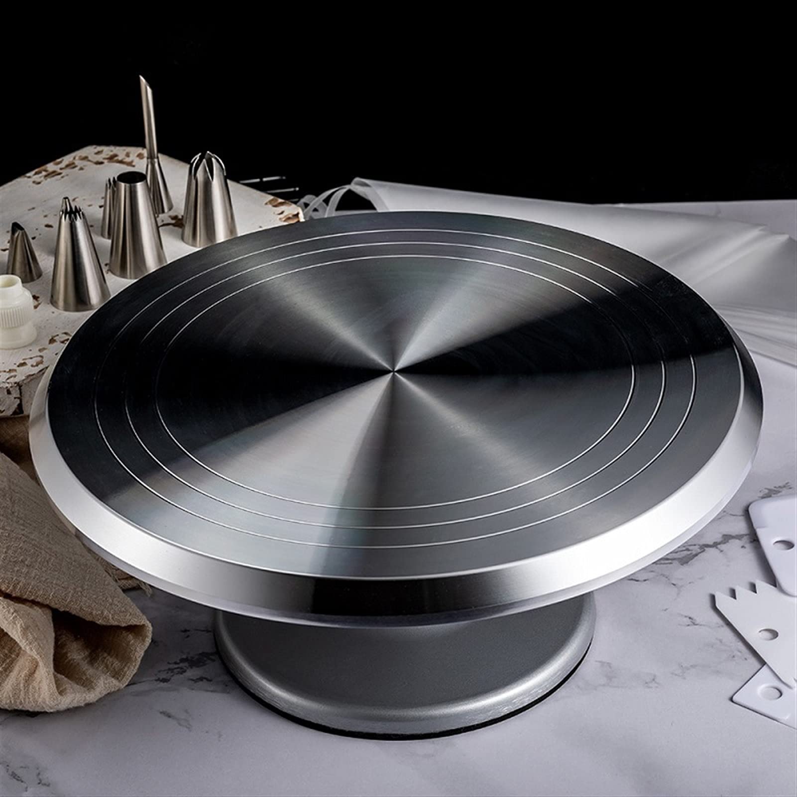 Talerz na tort obrotowy stop aluminium 8 10 12 cali stojak na ciasto pieczenie narzędzie montowane śmietana ciasto stół obrotowy stojak stojak na stół podstawa dekoracja patera na tort (kolor: 10 cali)