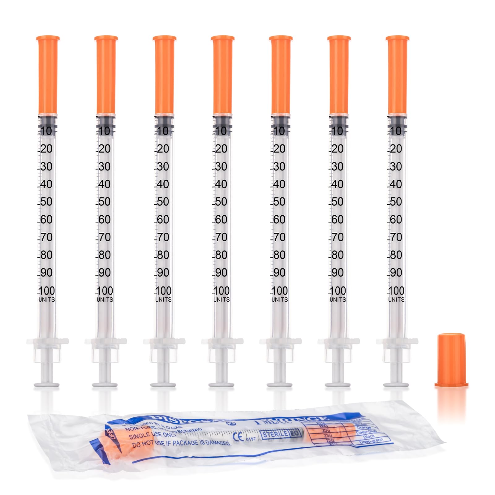 U-100 Syringes 1ml - 100 Pack, 27G -10