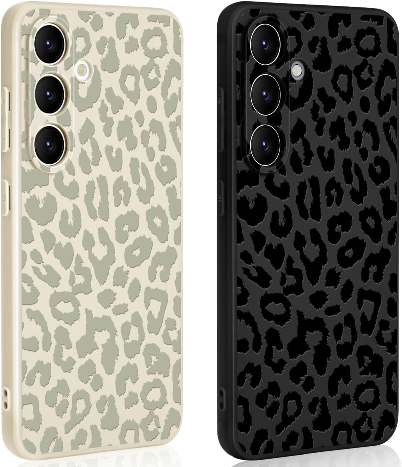 Samsung Galaxy A56 Case 2 Pack Silicone Leopard Matte Shockproof Slim Fit for Women Girls Soft TPU Case Cover for Samsung Galaxy A56