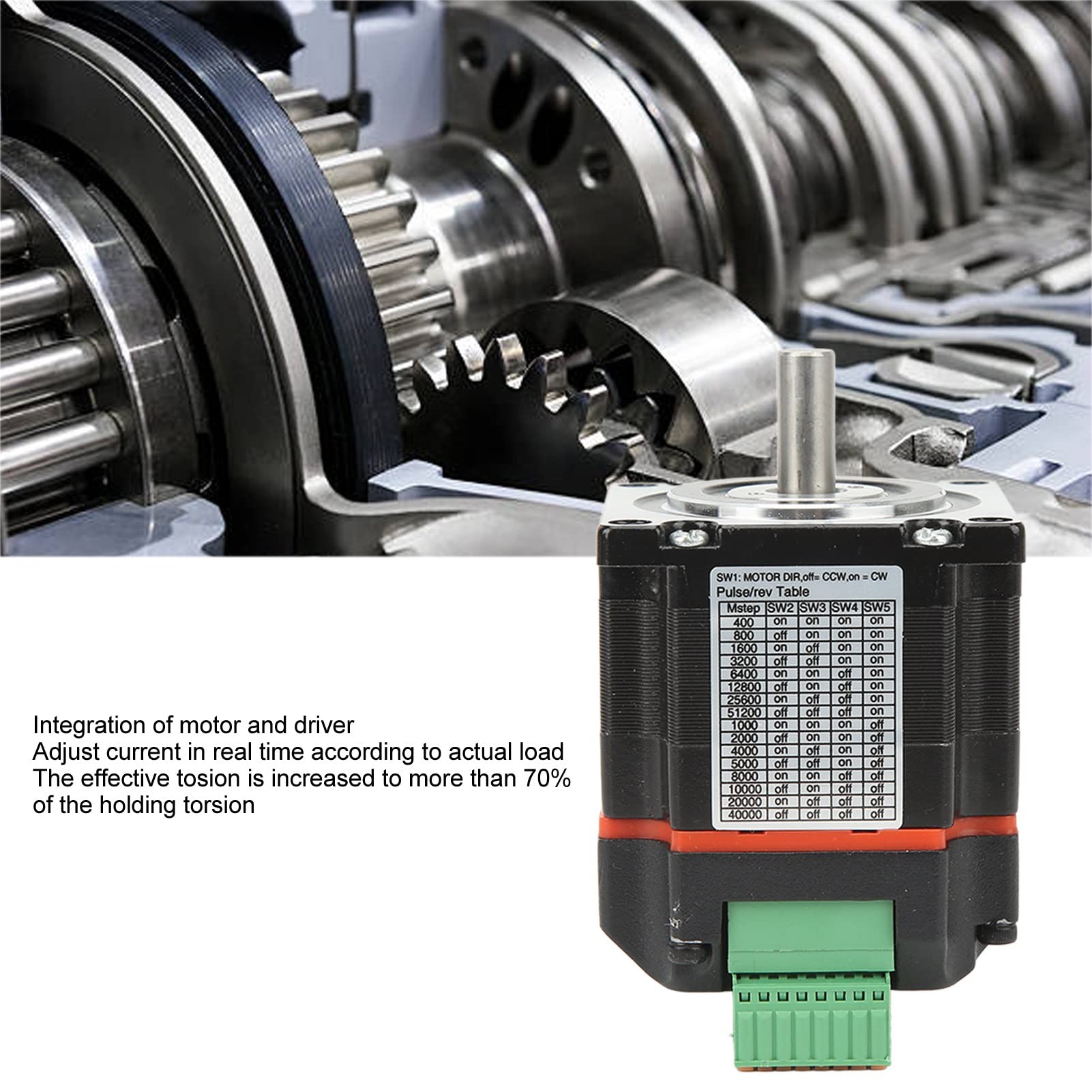 RiToEasysports Servomotor Integrado de Alta torsión: Motor de Ahorro de Energía con Controlador para un Control preciso. Material: Aleación de Aluminio [1 Circuito Cerrado Integrado]