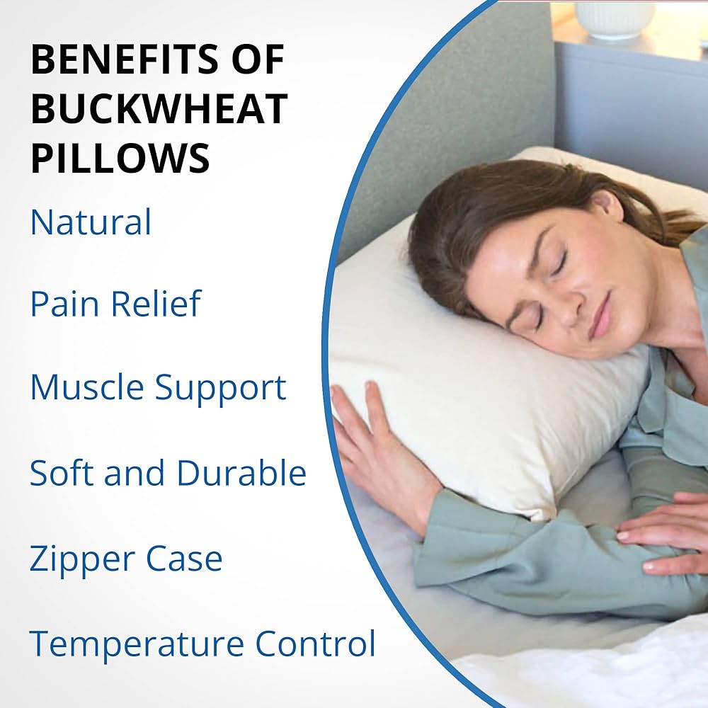 Rucomfy Beanbags Organic Buckwheat Husk Bed Pillow In Plain Woven | Kenya