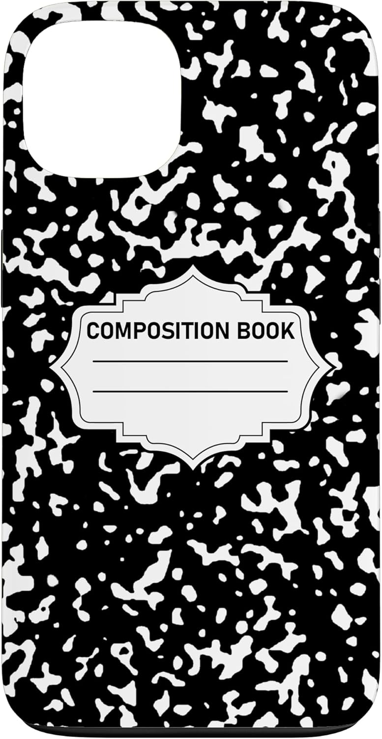 Composition Note Book Back To School Abstract Retro Case for iPhone 12/12 Pro