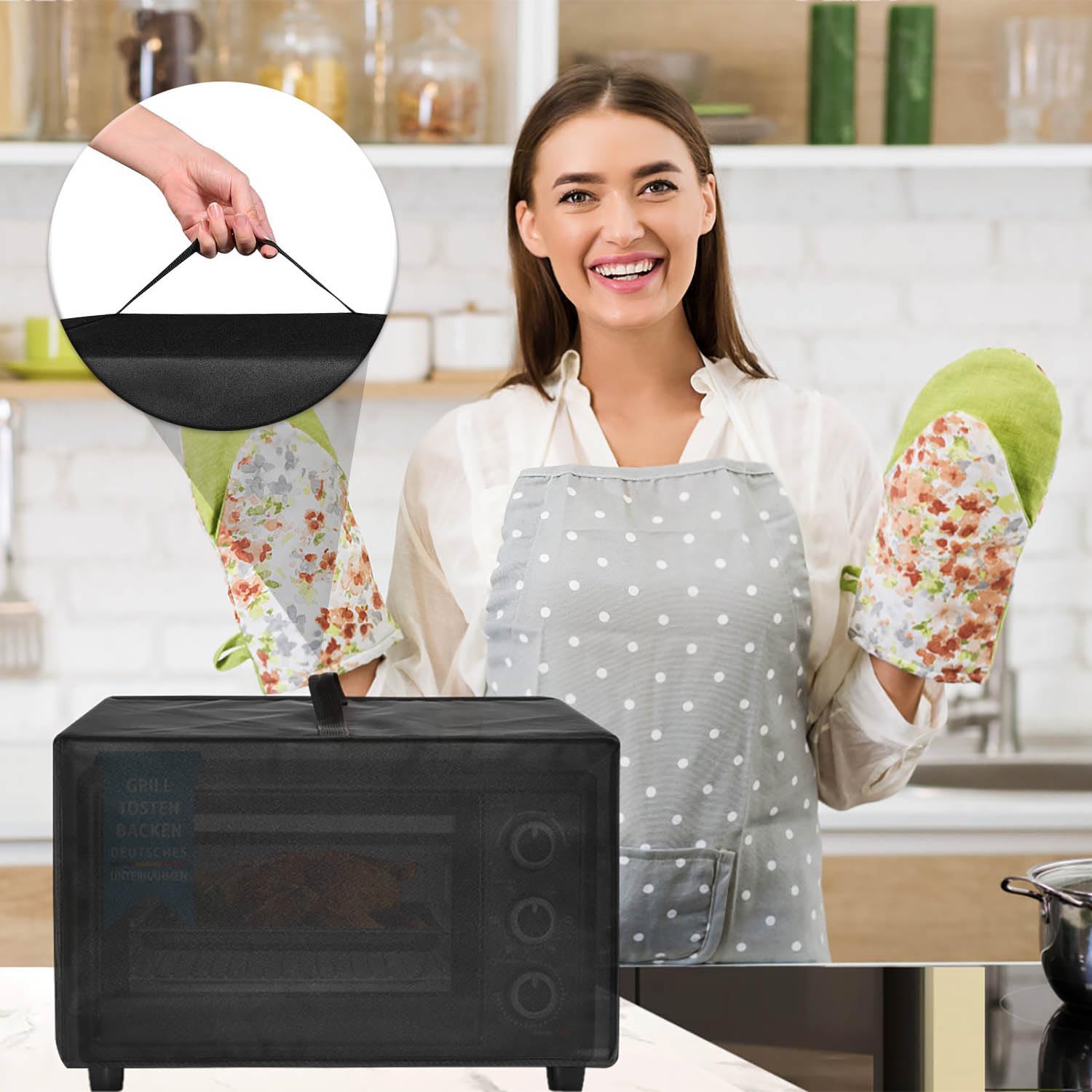 Funda protectora universal resistente al calor, impermeable, para mini horno OptimumX 20 L, mini horno Stillster, 45 L, 60 L, Ninja Foodi 10 en 1 multifunción