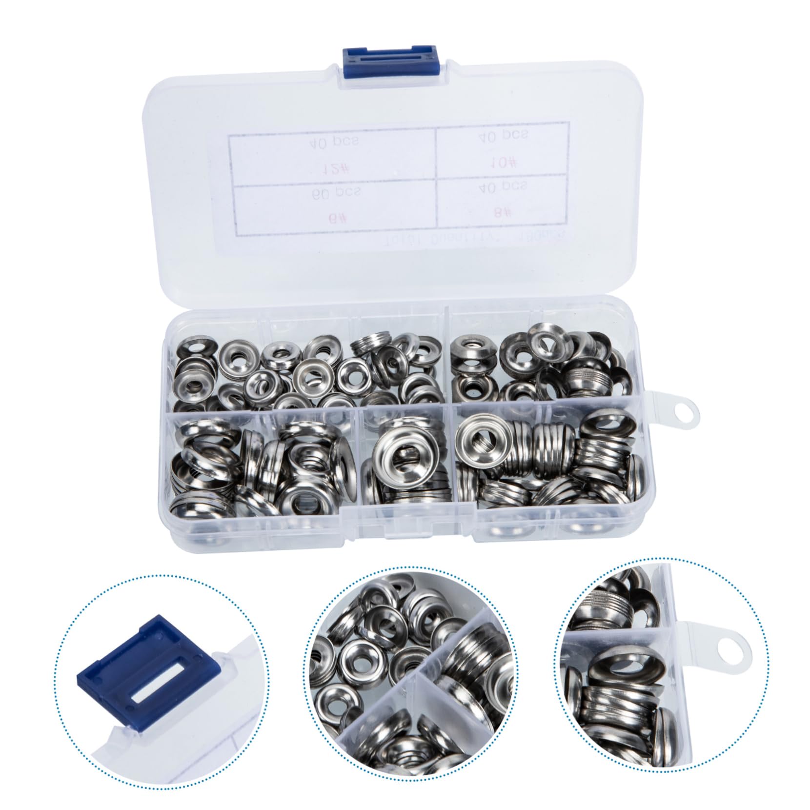 FUNOMOCYA 180pcs Stainless Steel Countersunk Washers Decorative Gaskets for Bolts Industrial Kit