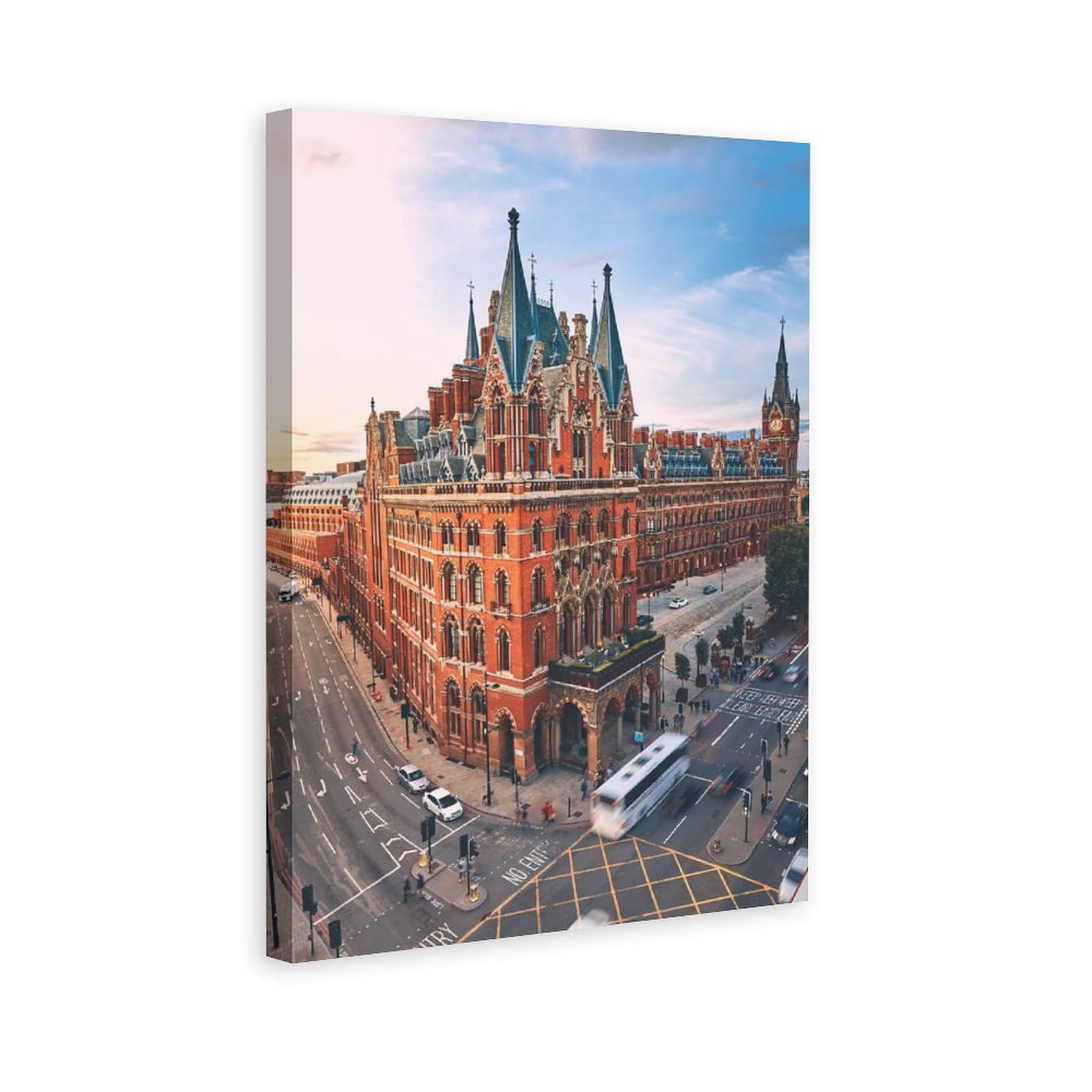 St Pancras Station Kings Cross London Canvas Poster Bedroom Decor Sports Landscape Office Room Decor Gift,Canvas Poster Wall Art Decor Print Picture Paintings for Living Room Bedroom Decoration 8x12in