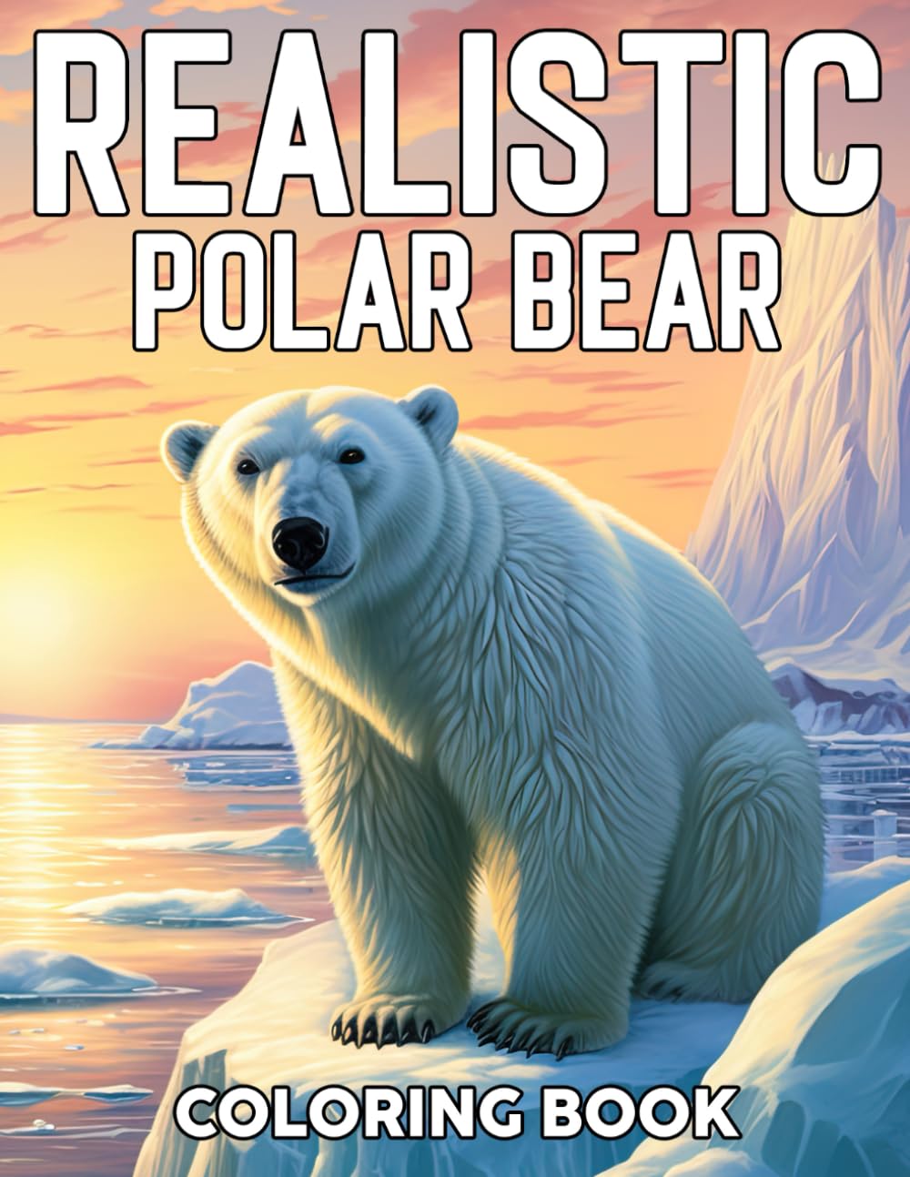 Realistic Polar Bear Coloring Book: Immerse Yourself In Nature-Themed Coloring Pages With Stunning Arctic Animals Illustrations For Peaceful Creative