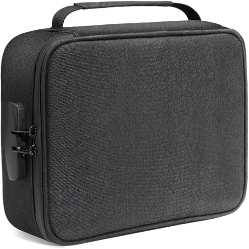 Miniatura 1 de PODAHO Extra Large Organization Storage Bag with Combination Lock, Premium Lockable Storage Case For Home and Travel, 10 X 8 X 4 Inches, Black