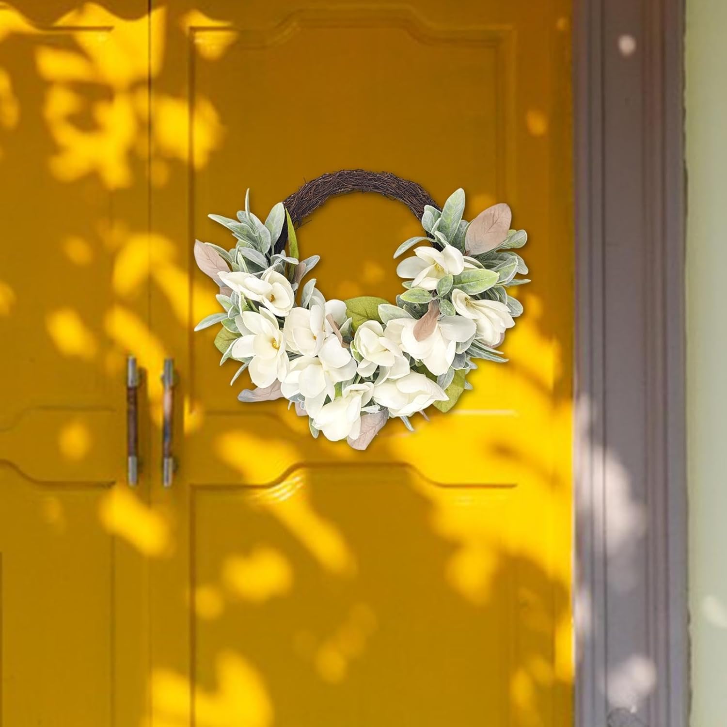 predolo Flower Wreath for Front Door Outdoor Table Window Hanging Garland