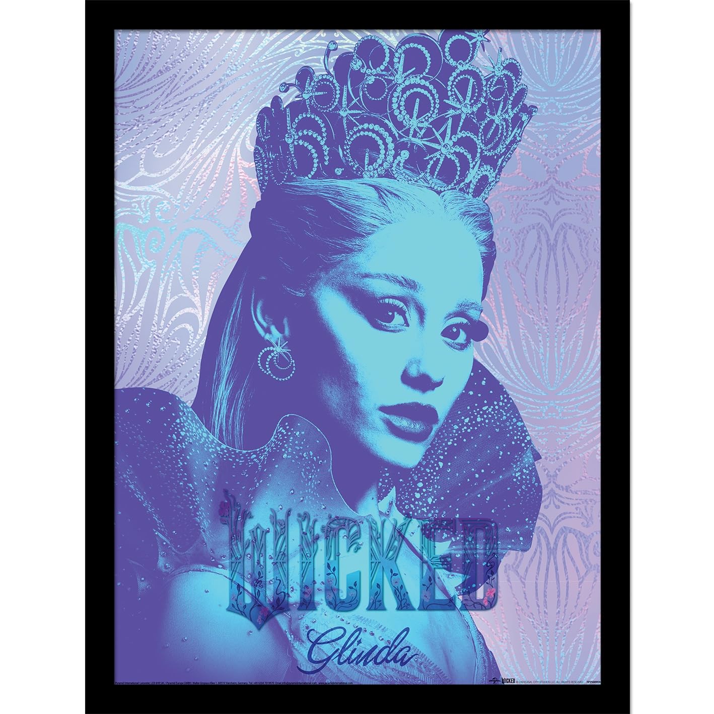 Pyramid International Official Wicked 2 Collector Print – (Glinda Headshot) | Premium Decorative Art for Theatre Lovers & Collectors | 30cm x 40cm Framed Poster