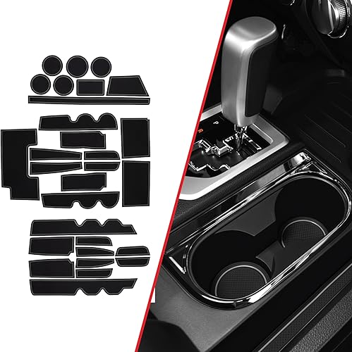 CupHolderHero Compatible con accesorios Toyota Tundra 2014-2021 - Insertos de portavasos antideslizantes antipolvo para interiores de alta calidad,