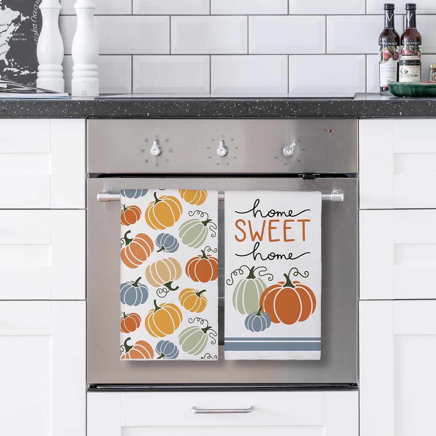 Fall Kitchen Towels 18x26 Inch Set of 2 Autumn Thanksgiving Kitchen Decor