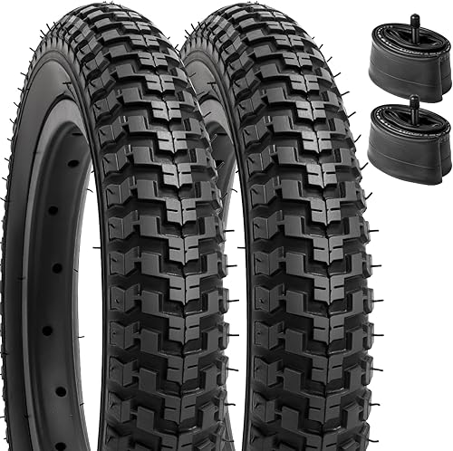 YUNSCM 2 neumáticos de bicicleta para niños de 12.5 pulgadas de 12.5 x 2.25 pulgadas (57-203) y 1212.5 pulgadas, válvulas Schrader compatibles con