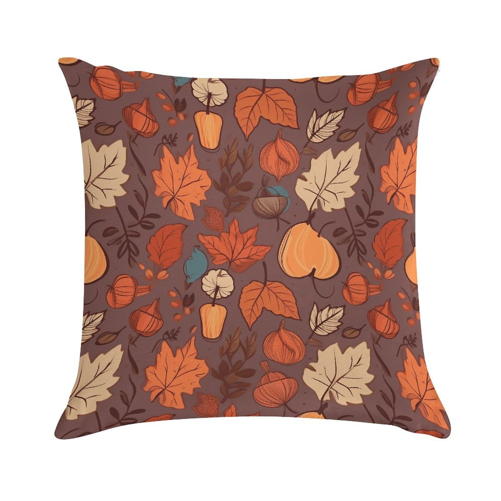VstaDank Fall Throw Pillow Cover Square Lumbar Throw Pillow Case Soft Decorative Cushion Cases Short Plush Pillowcase with Zipper Luxury Cozy Pillows Shams for All Seasons