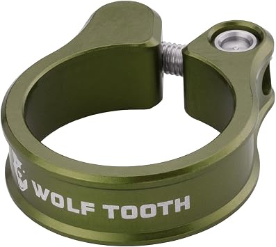 Wolf Tooth Seatpost Clamp Precision Machined 6061 Aluminum Bike Seatpost Collar with Self-Aligning Bolt Lightweight & Secure Non-Slip Grip Made in USA - 28.6mm Raw Silver | bike-components
