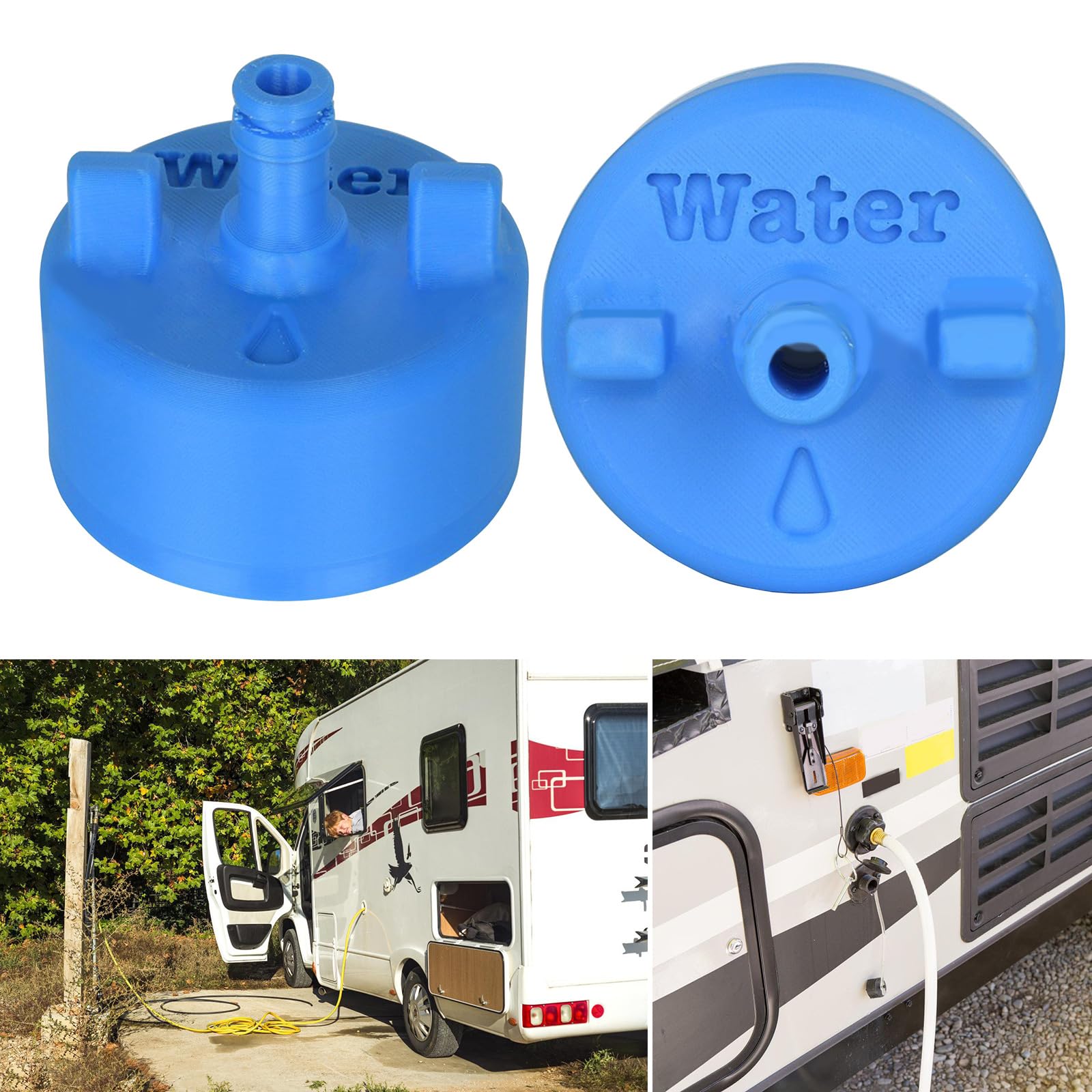 Wohnmobil-Wasserschlauch-Adapter Mit Einfülldüse – Aus Lebensmittelechtem PETG, 33 Mm Durchmesser, Für Standard-Schlaucharmaturen Wohnmobil-Wasserschlauch-Adapter Mit Einfülldüse – Aus Lebensmittelechtem PETG, 33 Mm Durchmesser, Für Standard-Schlaucharmaturen