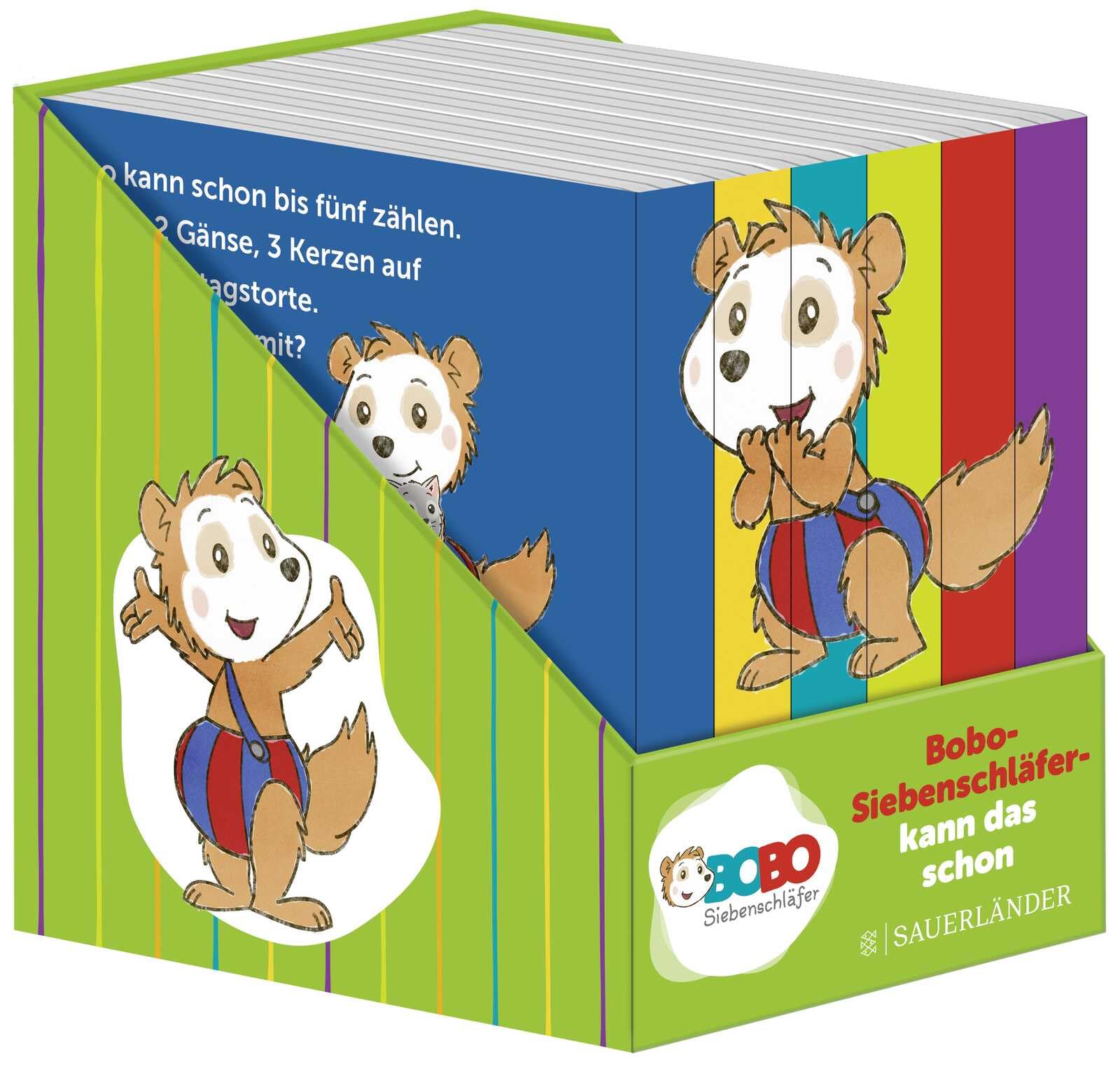 Bobo Siebenschläfer kann das schon (Würfel): Erstes Lernen: Farben, Zahlen, Jahreszeiten, Gegensätze, Draußen, Zuhause | Box mit 6 Mini-Büchern für Kinder ab 2 Jahren: 15