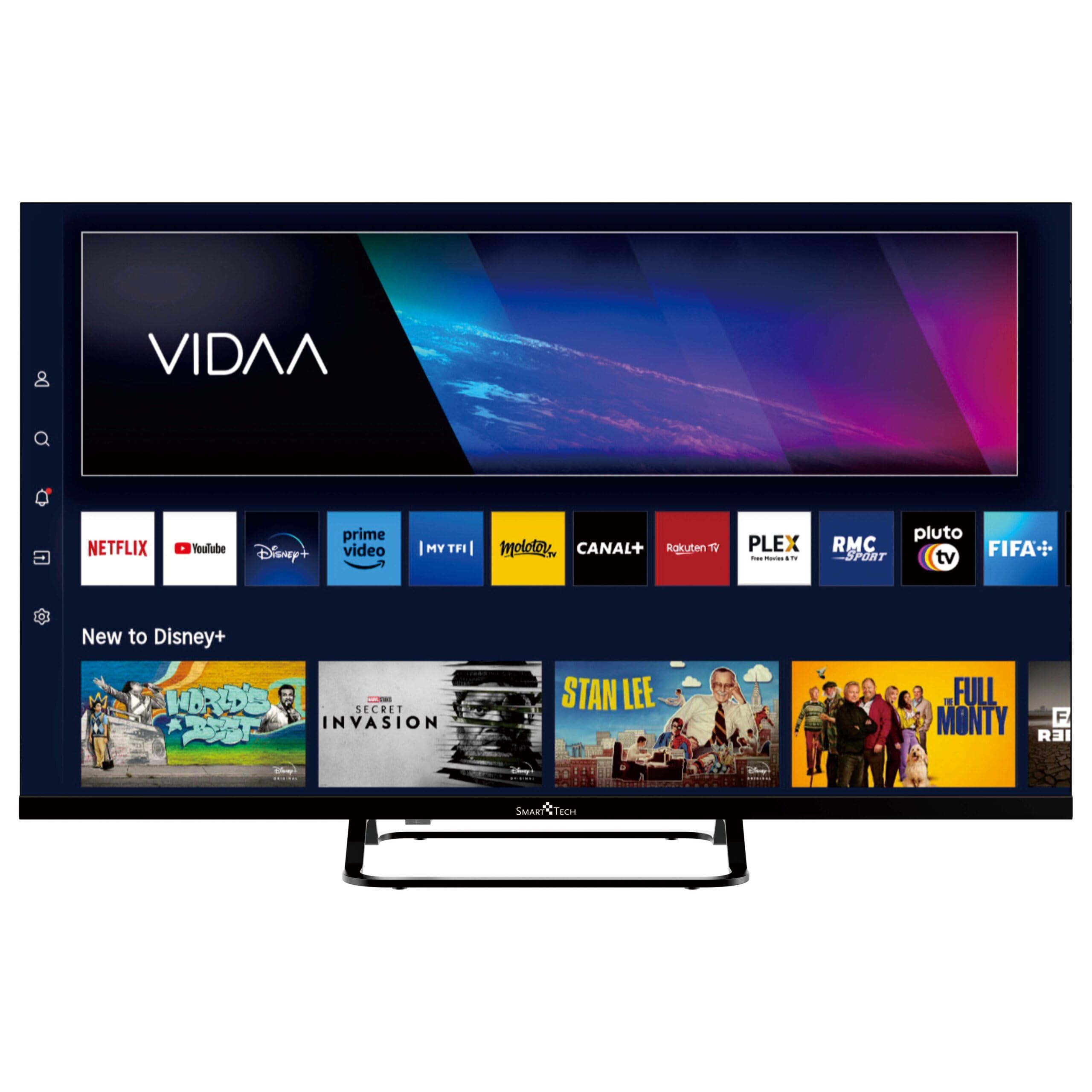 Smart Tech 32HV02V Téléviseur 32 Pouces Smart TV VIDAA - Téléviseur avec résolution HD, Bluetooth et Triple Tuner, TV LED (2026)