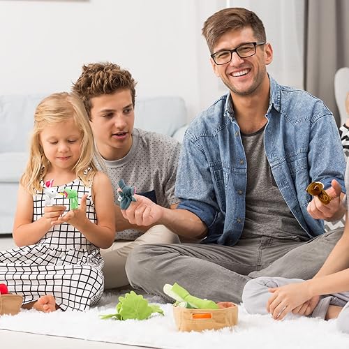 Miniatura 7 de Sealive 12 marionetas de dedo de animales para niños pequeños, juguetes de terciopelo suave, perfectos para juegos de rol, aprendizaje en el aula,