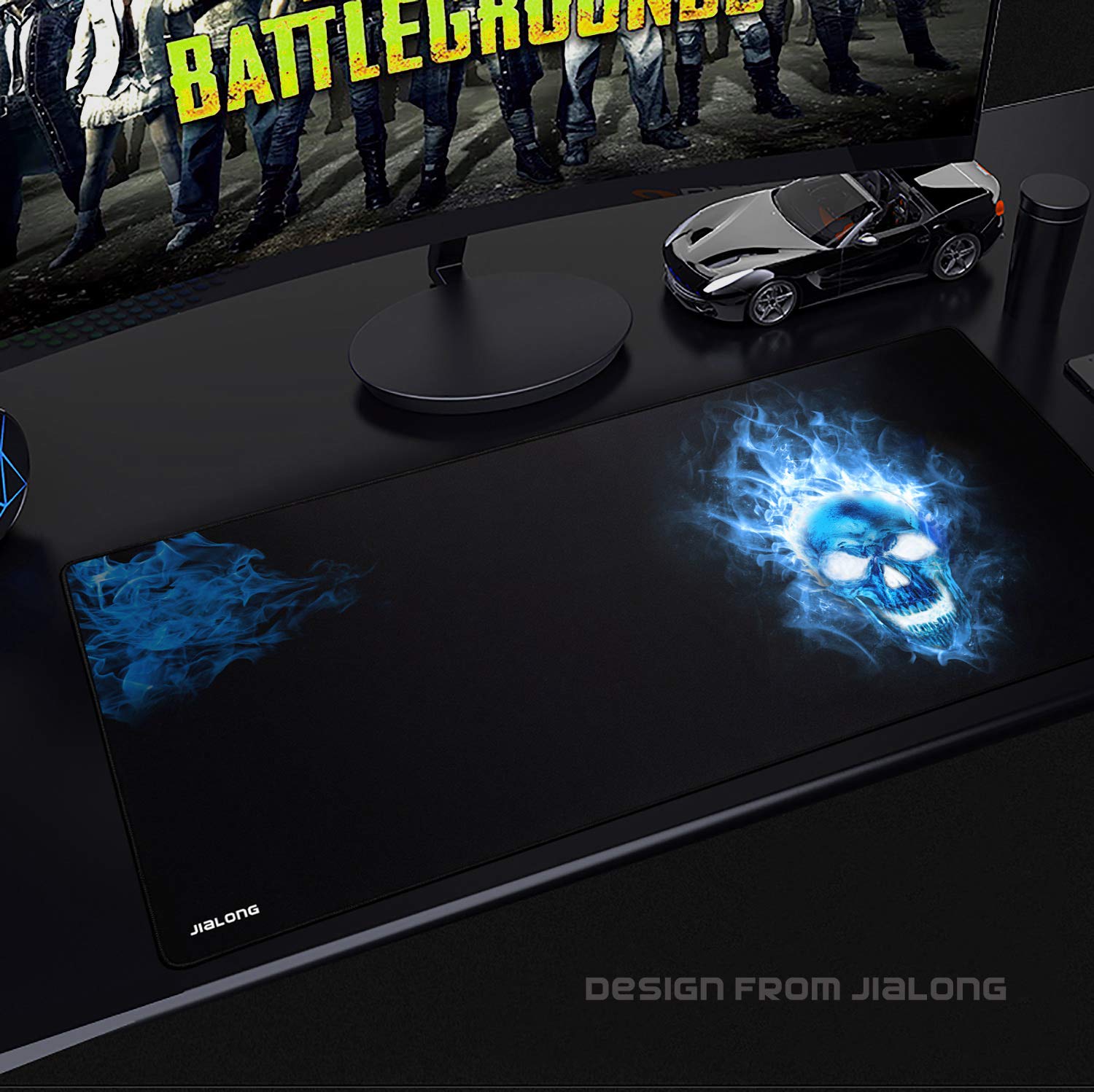 JIALONG Tappetino Mouse Gaming Grande Mouse Pad XXL (900x400x3mm) Confortevole, Tappetino per Mouse con Superficie in Stoffa Esclusiva, Precisione e velocità Migliorate, Progettato per Il Giocatore