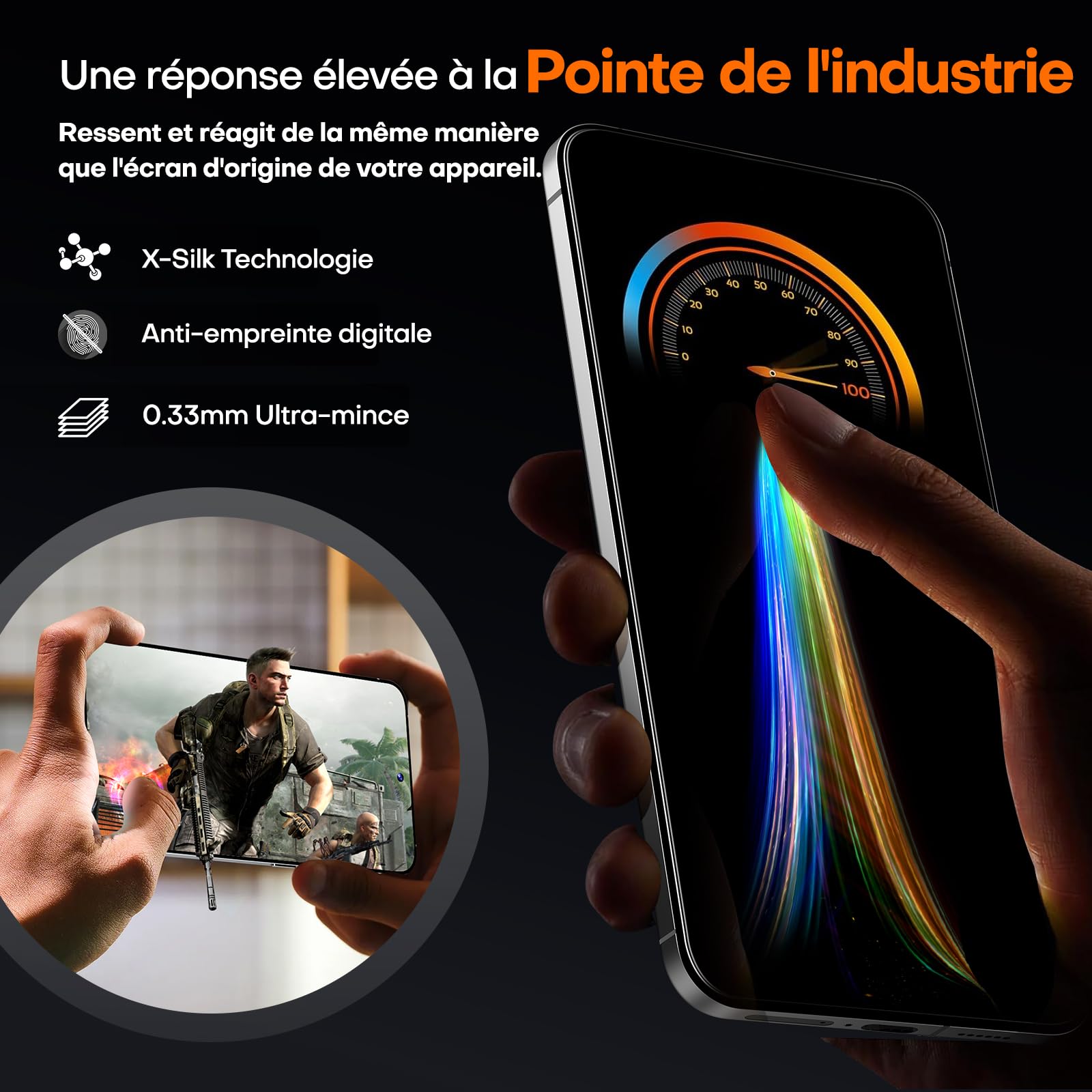 Lot de 2 Verre Trempé Anti Espion pour Samsung Galaxy S25
