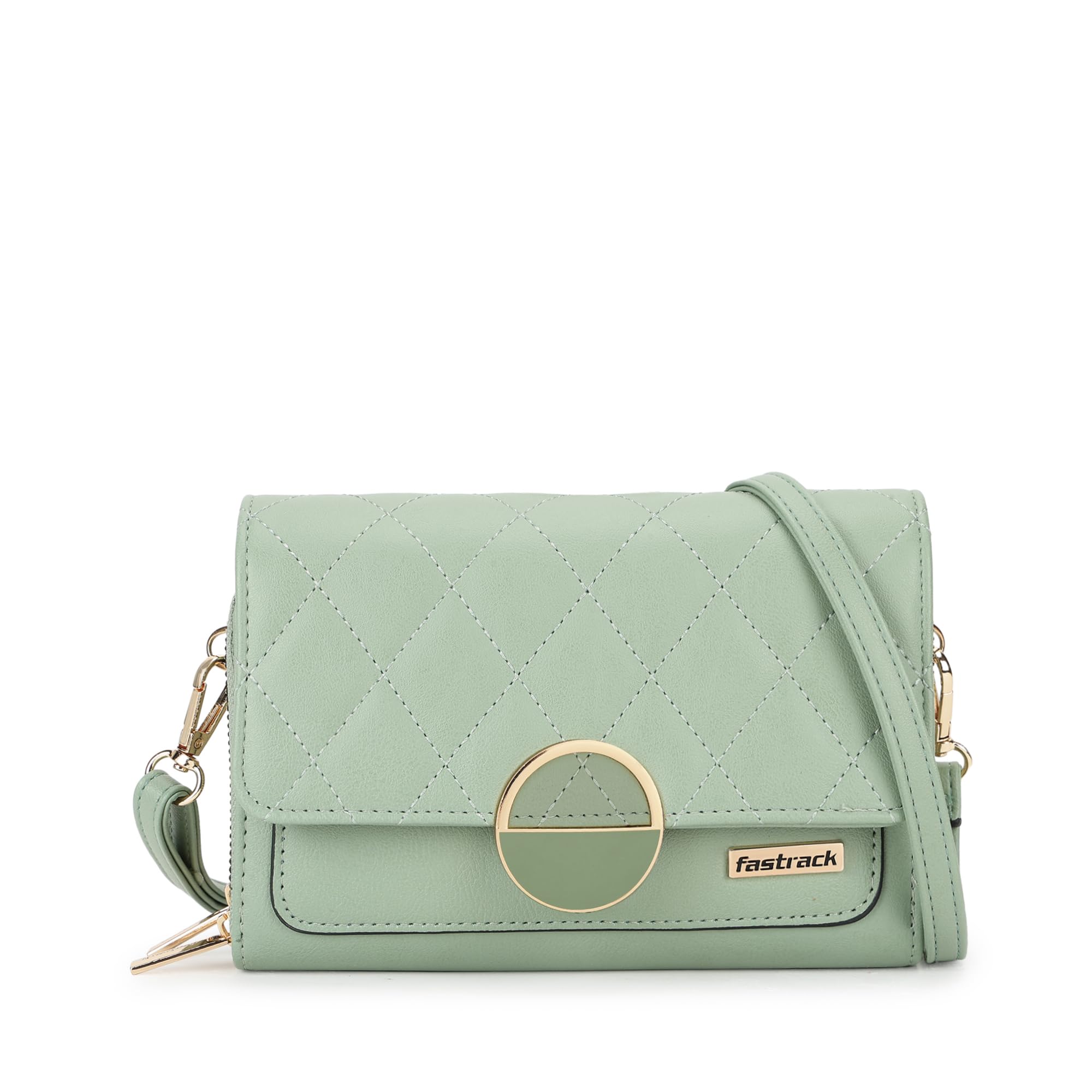 fastrack Women's Convertible Clutch with Adjustable Sling | Flap and Magnetic Button Closure | Dual Zip Compartments, Card Slots and Inner Zip Pocket | Stylish Everyday Clutch-picture-35