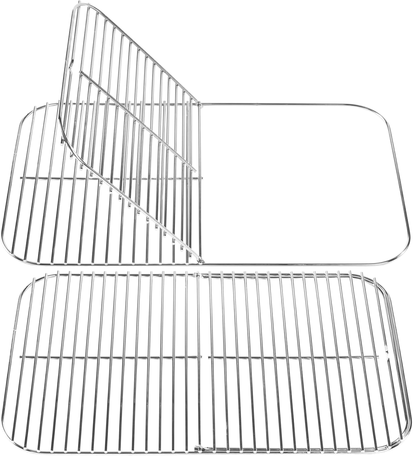 SafBbcue Cooking Grid for PK Barbecue Grills Hinged Grid Grate for PK 99010 Grills Replacement for Series 300, 3714, 3611 Smoker Stainless Steel, Compatible with PK Grill Pre-1997 Models