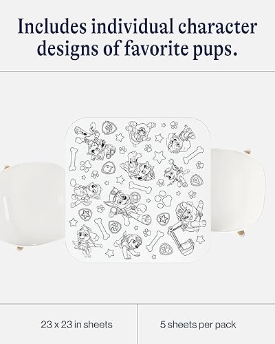 Miniatura 3 de Lalo PAW Patrol - Hojas gigantes para colorear para niños y niños pequeños, un protector de superficie de mesa, proyecto de arte sin ensuciar, 23 x