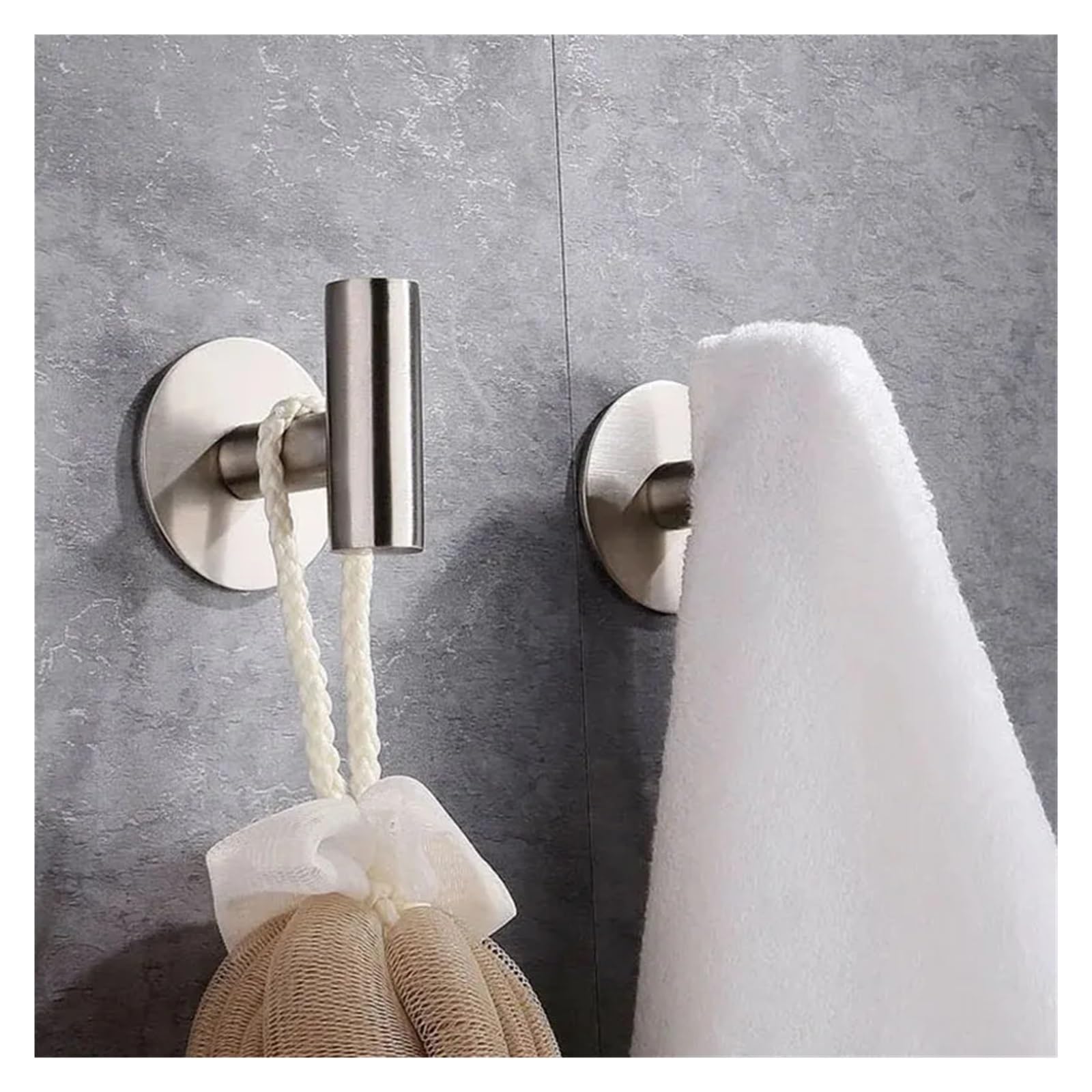 MyFisher zlj6688 Gancio for accappatoio in acciaio inossidabile Gancio adesivo da parete Gancio for asciugamani for bagno Cucina Garage Robusto ferramenta da cucina montata a parete(Black-5Pcs)