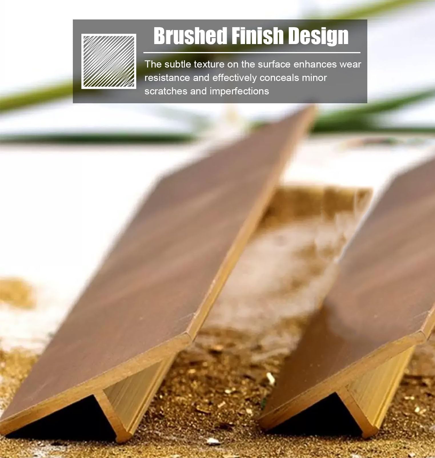 Profilo di Transizione Pavimento Profilo di Giunzione a T in Ottone | Profilo di Giunzione per Transizione Tra Pavimenti in Legno, Robusto Profilo di Raccordo per Sala(30x10mm (1.18x0.39in))