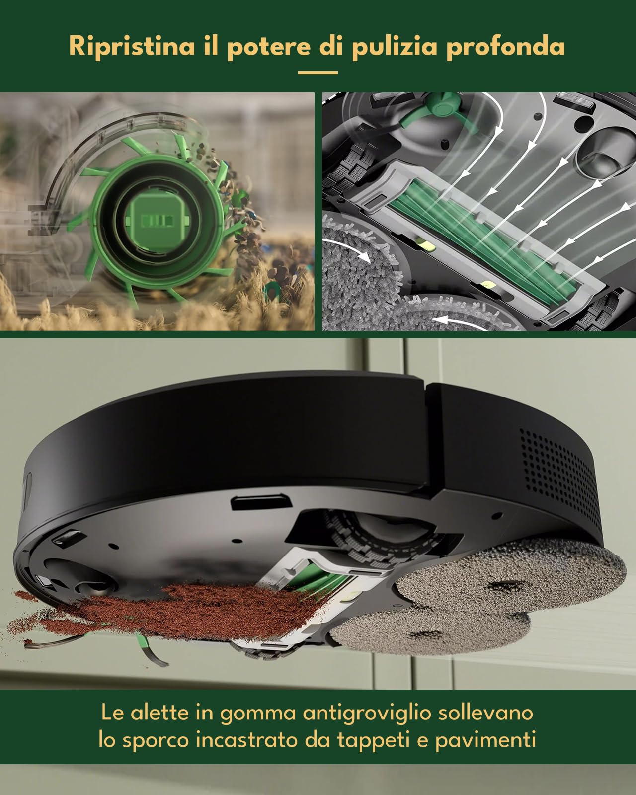 iRobacc 21 Pezzi di Ricambio per iRobot Roomba Plus 405/505 Combo Robot Aspirapolvere: 1 Spazzola Principale, 4 Spazzole Laterali, 4 Filtri HEPA, 5 Sacchetti Antipolvere, 6 Panni per Mocio, 1 Spazzola