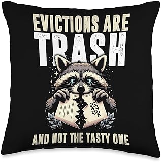 Housing Rights Poverty Cancel Rent Stop Evictions Throw Pillow