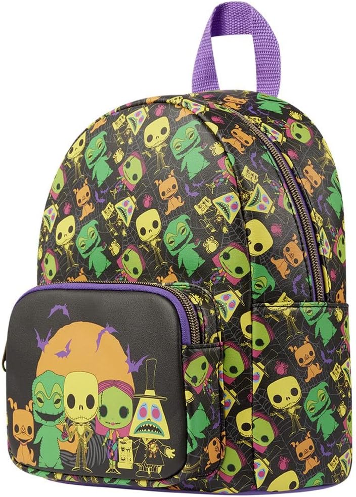 Theme Park Lounge Fly The Nightmare Before Christmas Neon Blacklight Print Mini Backpack
