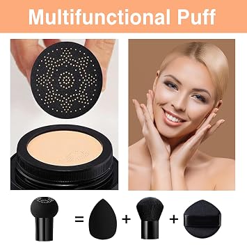 2PCS Air Cushion Foundation Concealer Full Coverage CC Cream (Natural)