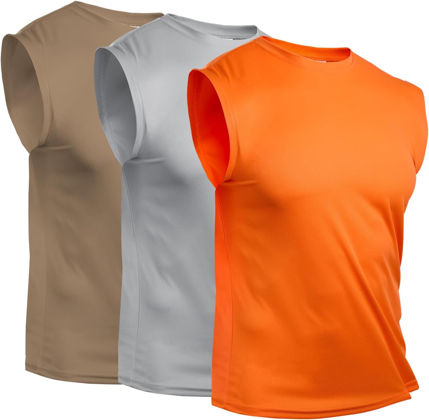 Suwangi Mens Tank Top Gym Exercise Athletic Quick Dry Muscle Bodybuilding Sleeveless Shirts Workout Outdoor Running Shirts - Image 7